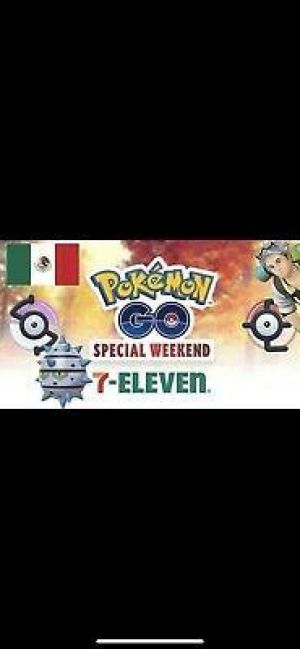מוצרים דיגיטליים! משחקי וידיאו! Pokémon GO Special Weekend 7-Eleven in Mexico / Tickets / Code / Ferroseed Shiny