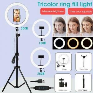 מוצרים דיגיטליים! מוצרי צילום! 8" 10" 12" LED Ring Light Lamp w/ Tripod Stand Kit for YouTube Video Live Stream